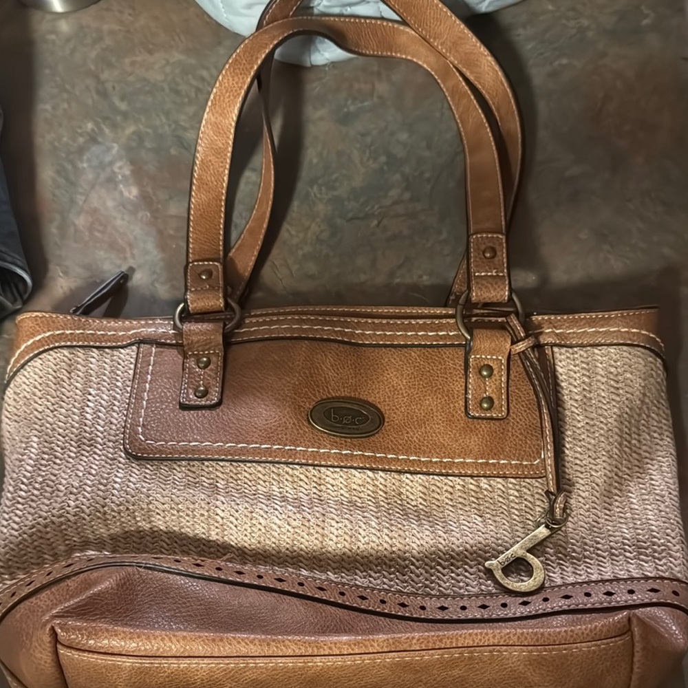 boc Tan and Brown Woven Tote